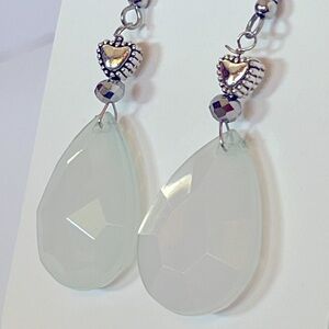 Cute, trendy handcrafted dangle earrings. Bead, wood, stone,crystals. S/G plated